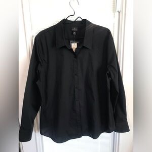 Women’s Black Button Blouse